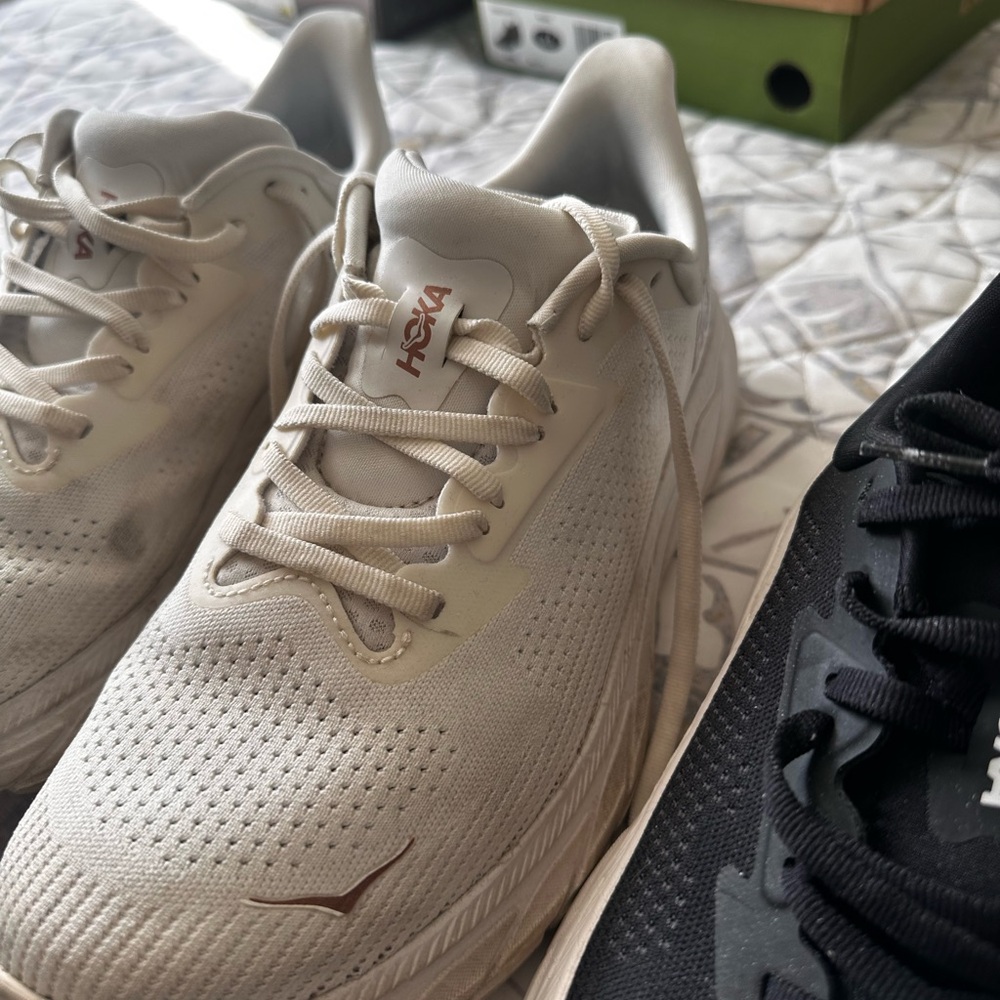 Hoka Women's Beige and Black Athletic Shoes